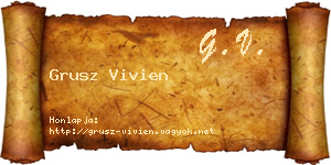 Grusz Vivien névjegykártya